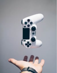 Image showing a controller flying to match with the title